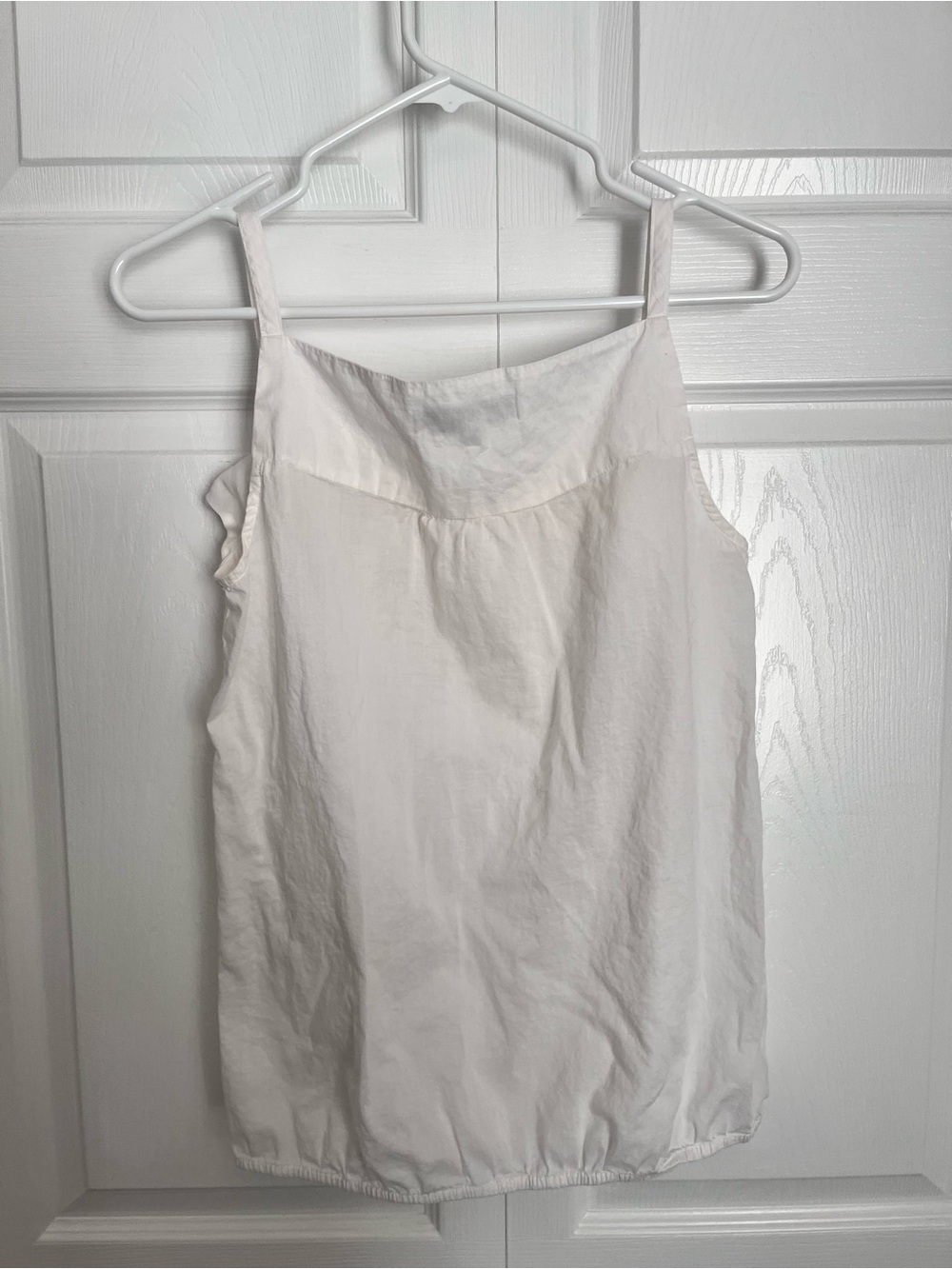 LOFT White Ruffle-Trim Spaghetti Strap Camisole - Picture 2 of 2
